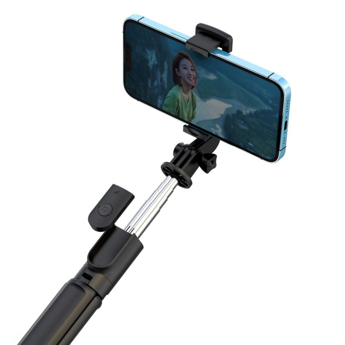 Bezprzewodowy Selfie Stick Statyw Tripod L01S Kolor czarny